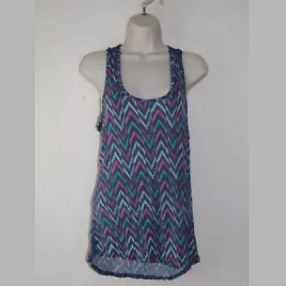 Rue 21 Lace Back Chevron Tank Top Sz. M